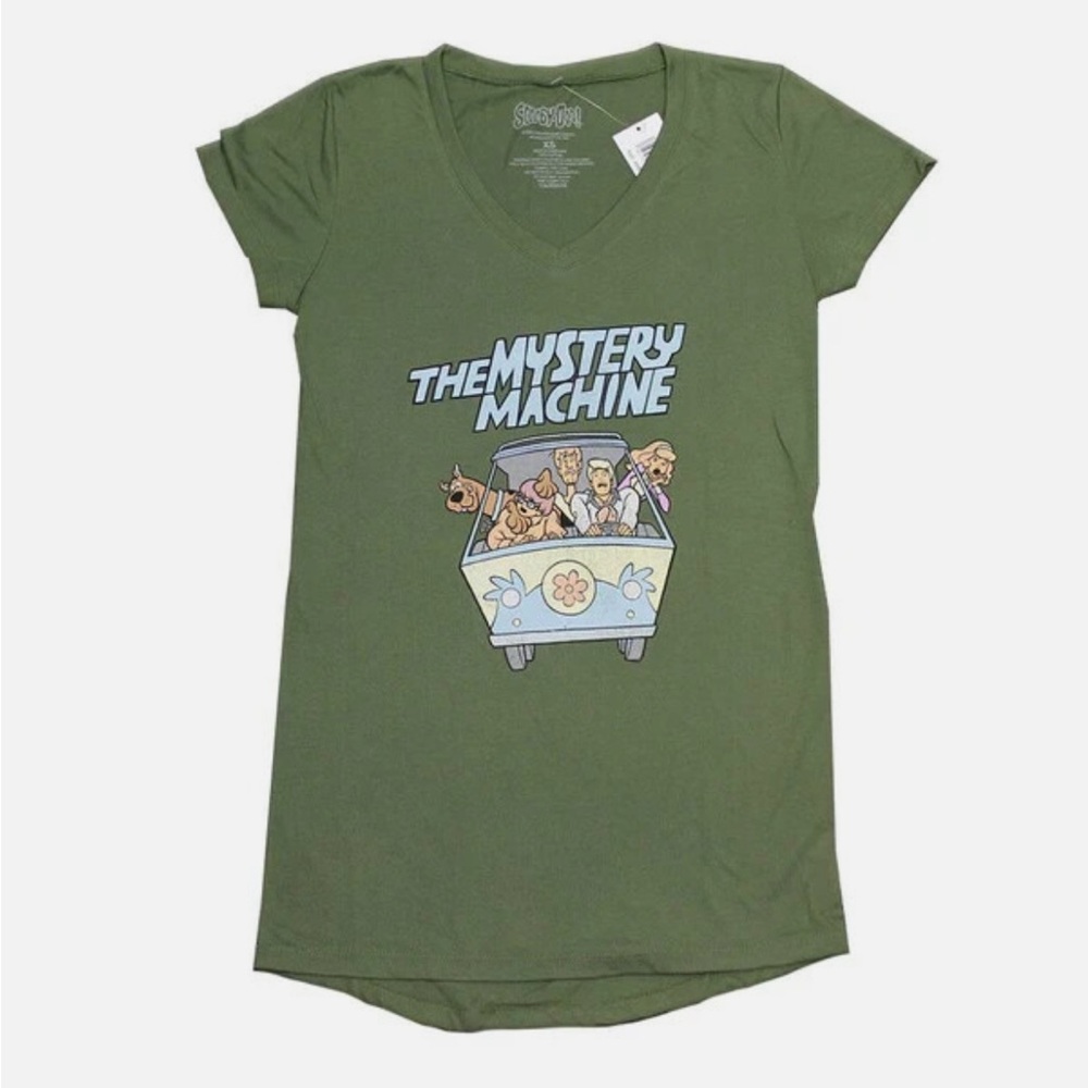 Scooby-Doo Olive Graphic Tee Size: Small, NWT, Juniors, 100% Cotton